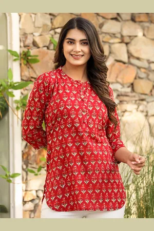 Jaipur Mandarin Collar Printed Cotton Tunic