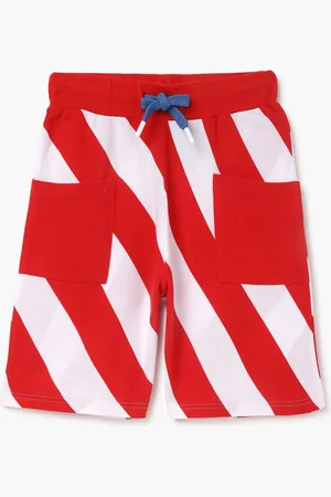 Benetton Boys Striped Regular Fit Mid Rise Shorts