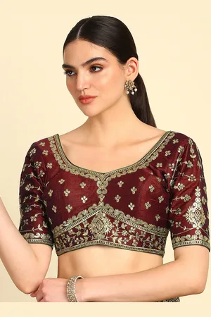 Soch Embroidered Saree Blouse
