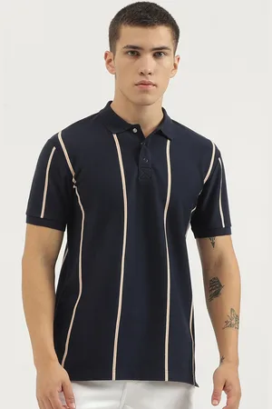 Benetton Striped Polo Collar Pure Cotton T-shirt
