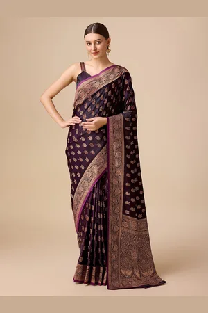 MONJOLIKA FASHION Ethnic Motifs Zari Banarasi Saree