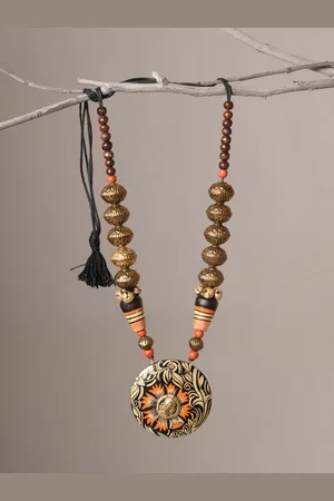 Aakriti Art Creations Brass Statement Necklace