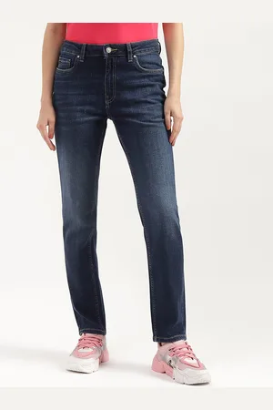 Benetton Women Slim Fit High-Rise Heavy Fade Jeans
