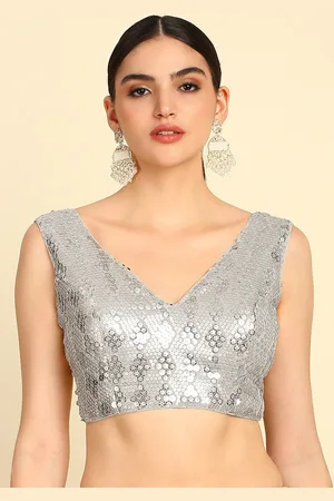 Soch Embellished V-Neck Saree Blouse