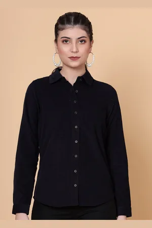 Bani Women Textured Spread Collar Long Sleeves Party Shirt