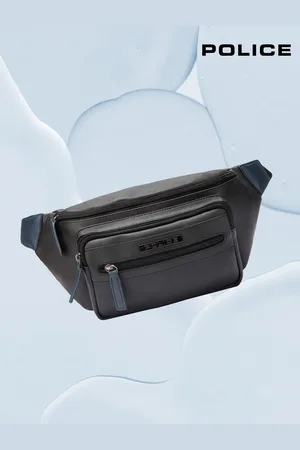 Police Men Leather Messenger Bag