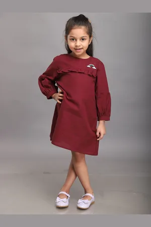 Biglilpeople Girls Puff Sleeve A-Line Dress