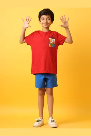 Anthrilo Boys Round Neck Short Sleeves T-shirt & Shorts Clothing Set