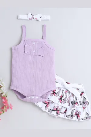 BUMZEE Girls Sleeveless Bodysuit & Skirt