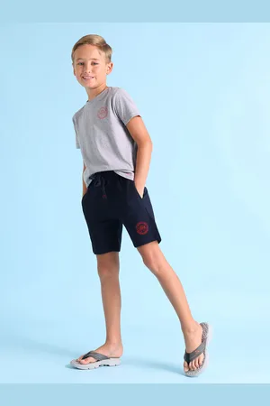 Ralph Lauren Boys Navy Blue Cotton Solid Lounge Shorts
