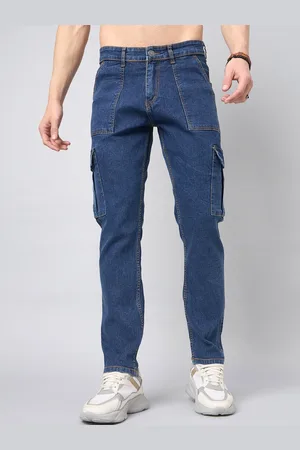 Studio Nexx Men Relaxed Fit Cargo Styles Clean Look Stretchable Jeans
