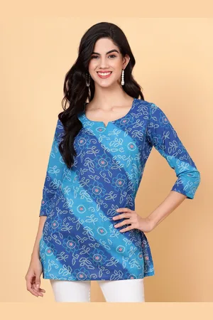 Bani Women Printed Round Neck Cotton Tunic