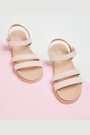 Lifestyle Girls Textured Open Toe Flats