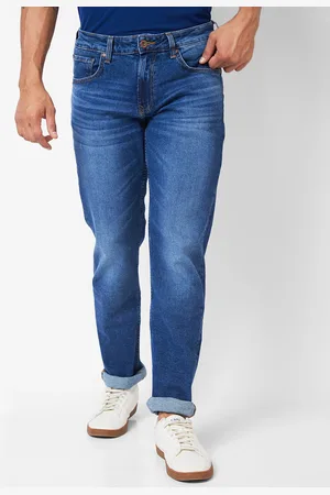 SPYKAR Men Mid-Rise Comfort Relaxed Fit Light Fade Stretchable Cotton Jeans