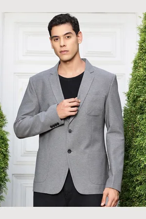 Mast & Harbour Notched Lapel Long Sleeves Slim Fit Single-Breasted Casual Blazer