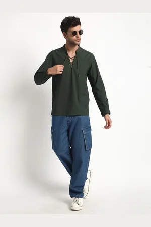 Roadster The The Lifestyle Co. Pure Cotton Slim-Fit Casual Kurta