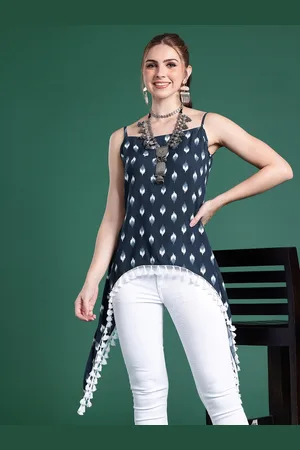 Sangria Printed A-Line Top