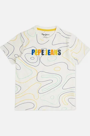 Pepe Jeans Boys Abstract Printed Pure Cotton T-Shirt