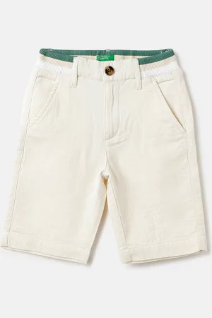 Benetton Boys Mid Rise Pure Cotton Shorts