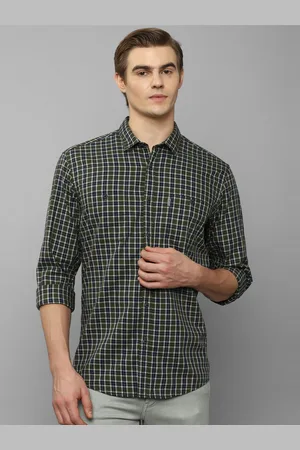 Louis Philippe Men Slim Fit Opaque Checked Casual Shirt