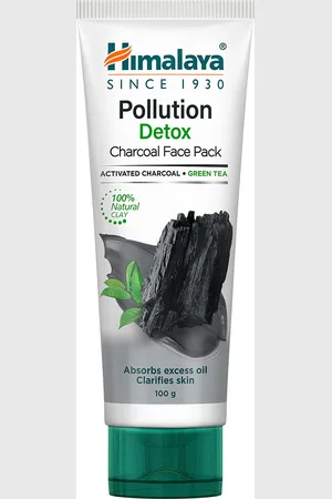 Himalaya Pollution Detox Charcoal Face Pack with Green Tea - 100 g