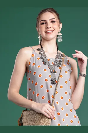 Sangria Geometric Print Top