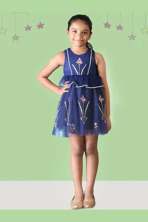 Kids On Board Kids On Girls Board Conversational Print Crepe Fit & Flare Dress