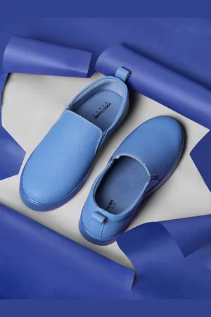 Tokyo Talkies Women Blue Textured Slip-On Sneakers