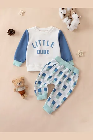 Stylecast Blue Boys Printed Round Neck Top With Trouser