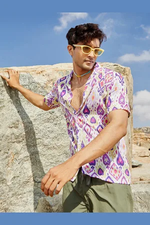Campus Classic Ethnic Motifs Printed Cotton Casual Shirt