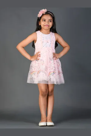 Kids On Board Girls Floral Print Fit & Flare Dress
