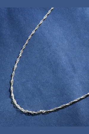 Accessorize London Women Sterling Silver Plated Long Twist Necklace