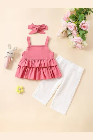 Stylecast Girls Pink & White Top with Trousers