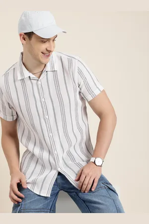 HERE&NOW Striped Slim Fit Knitted Casual Shirt