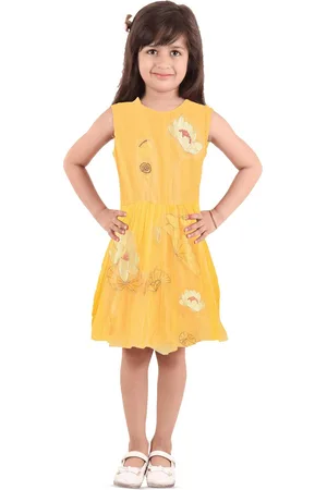 Kids On Board Girls Crepe Fit & Flare Dress