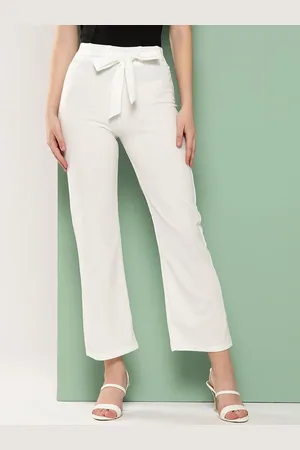 Chemistry Women Smart High-Rise Regular Fit Cropped Formal Trousers