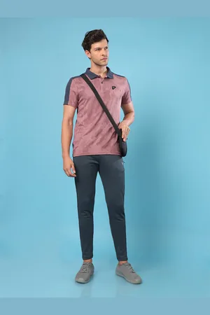 TECHNOSPORT Men Jacquard Slim Fit Double Cool Technology Polo T-shirt