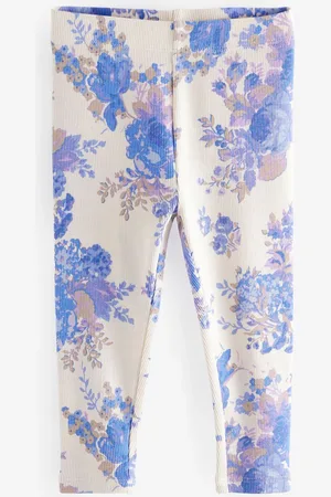 Next Girls Ribbed Printed Leggings