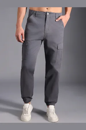High Star Men Relaxed Mid-Rise Cargo Joggers