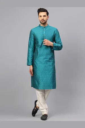 Latest Chikan Garments Ethnic Motifs Woven Design Jacquard Chikankari Kurta With Churidar