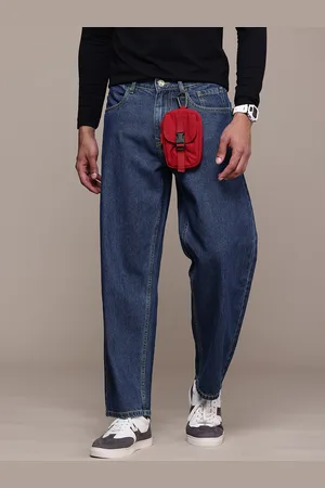 WROGN Men Pure Cotton Relaxed Fit Light Fade Jeans