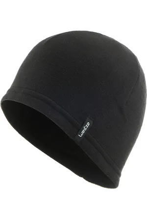 DECATHLON Unisex Black Solid Beanie
