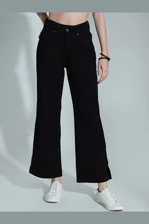 High Star Women Relaxed Fit High-Rise Highly Distressed Jeans