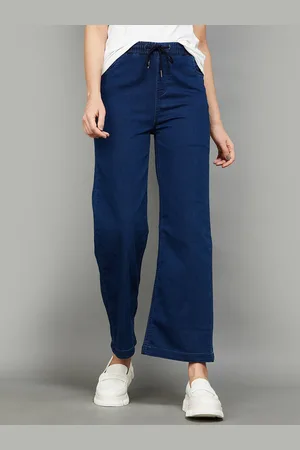 Lifestyle Women Mid-Rise Wide Leg Stretchable Jeans