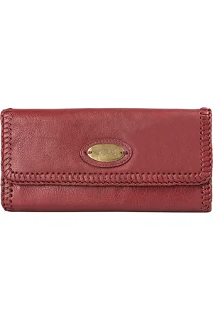 Hidesign Women Maroon Solid Leather Two Fold Wallet
