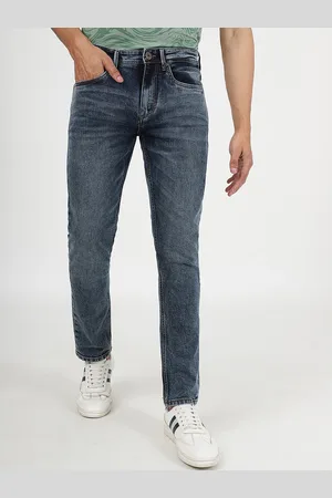 JADE BLUE Men Slim Fit Heavy Fade Stretchable Jeans