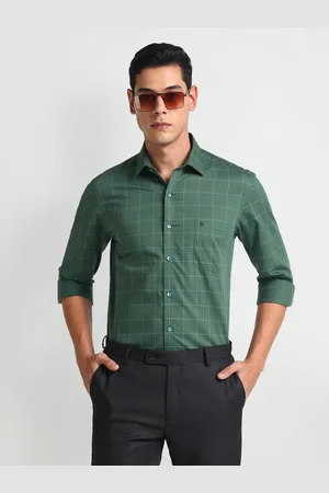 Arrow Windowpane Checks Slim Fit Spread Collar Long Sleeves Formal Shirt