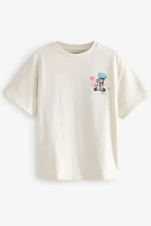 Next Girls Minimal Placement Print Pure Cotton T-shirt