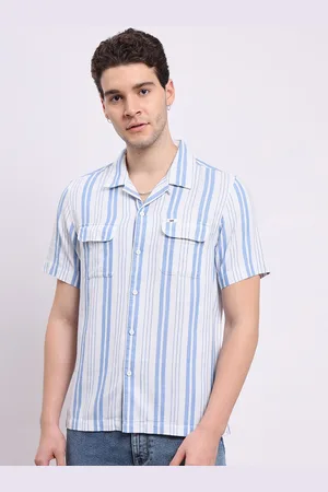 Lee Men Opaque Striped Casual Shirt