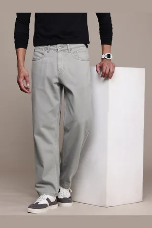 WROGN Men Pure Cotton Relaxed Fit Light Fade Jeans